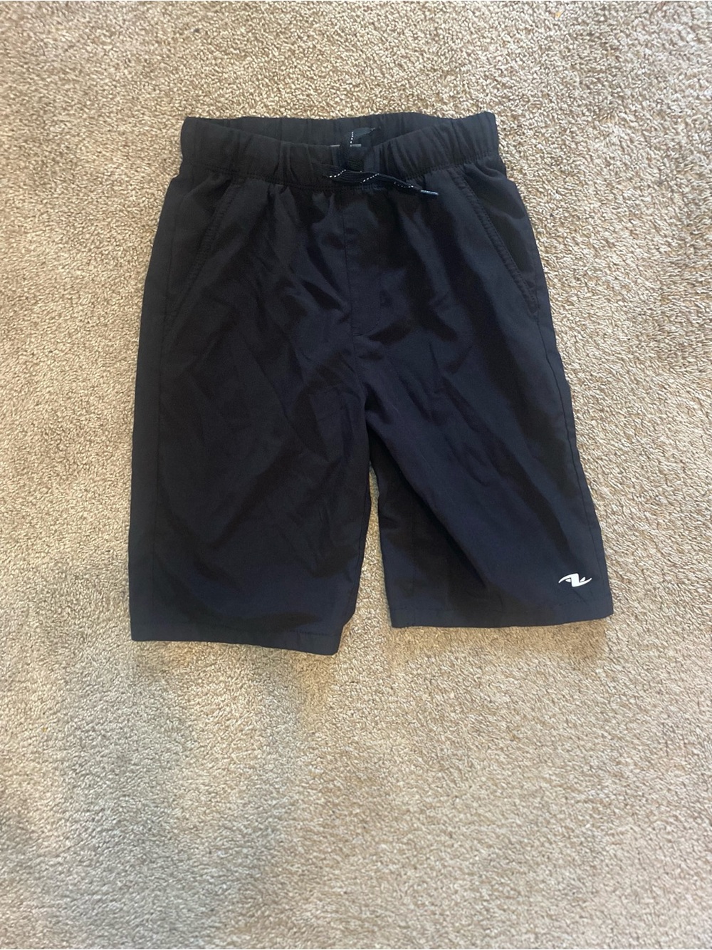 Athletic Works Black Men's Performance Drawstring Shorts